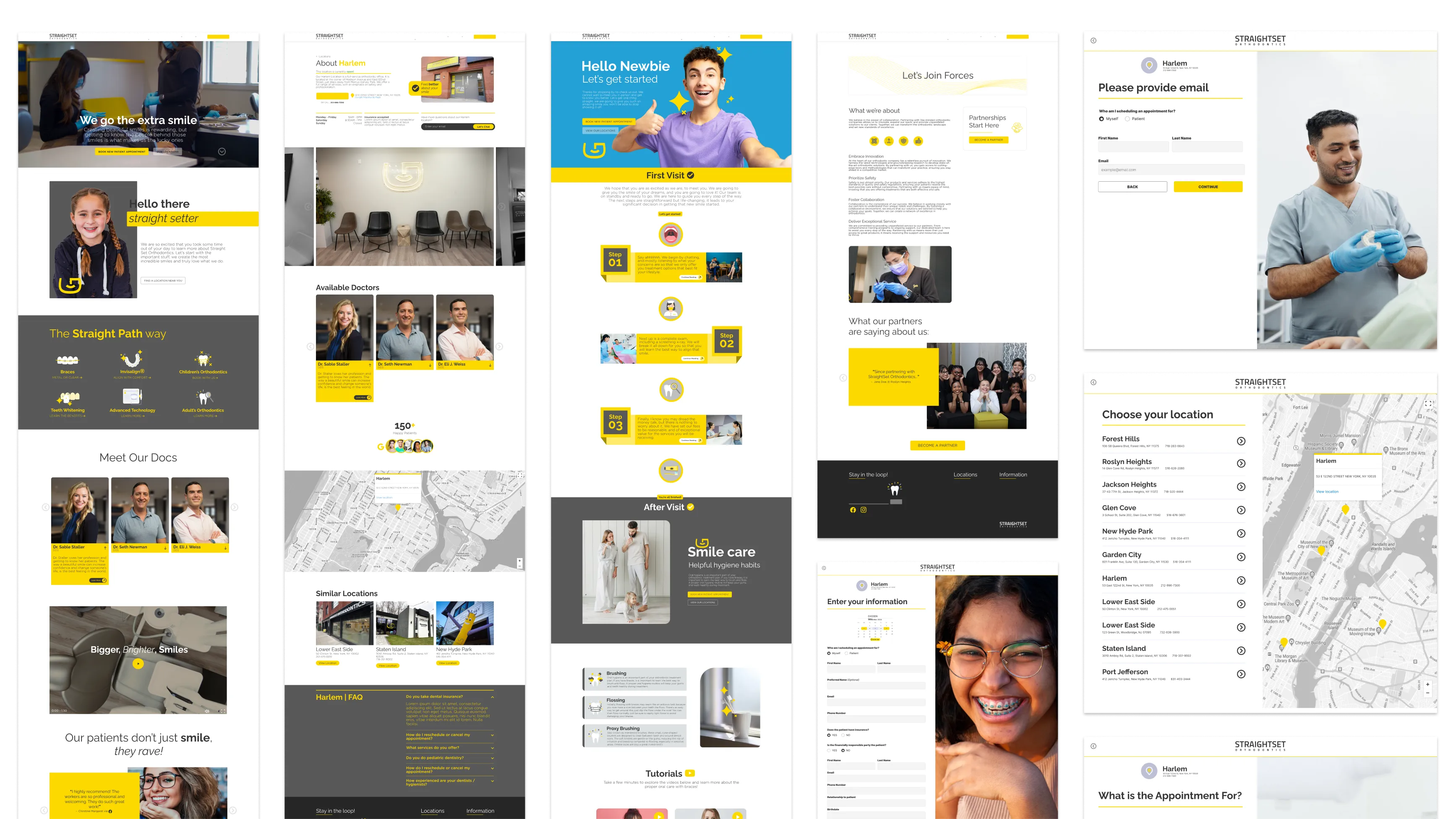 Straight Set Orthodontics design process screenshot